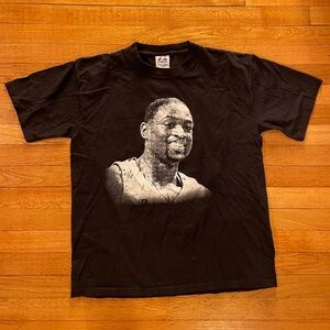 Vintage 2003 Dwyane Wade Flash Majestic T-Shirt Big Head NBA Basketball Large